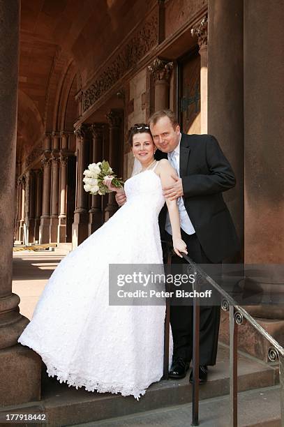 Alexander Nefedov-Skovitan , Ehefrau Anna Roche, Hochzeit, Boston, Massachusetts, Nordamerika, USA, Amerika, Braut, Bräutigam, Hochzeitskleid, E;