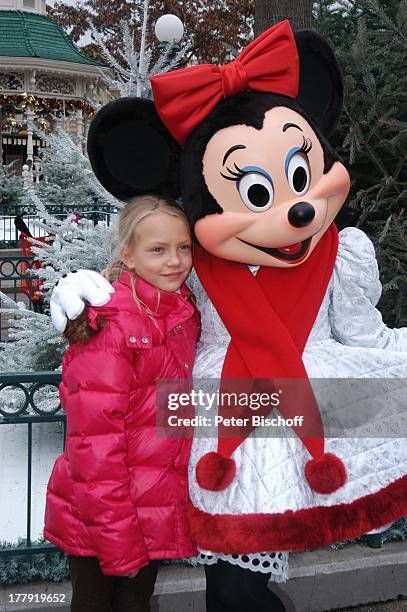 Cheyenne Savannah Ochsenknecht , Disneymitarbeiter als Minnie Maus, Eröffnung der Weihnachtssaison 2008, "Disneyland Resort Paris",...