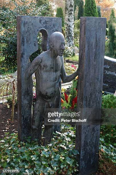 Waldemar Otto Skulptur , Friedhof, Worpswede , Teufelsmoor, Niedersachsen, Deutschland, Europa, Künstlerkolonie, Künstlerdorf, Gedenkstätte,...