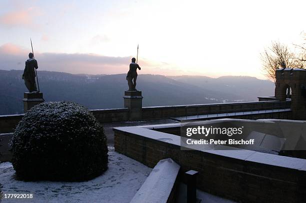 Schnarrwachtbastei, Burg "Hohenzollern" , Bisingen, Baden-Würrtemberg, Deutschland, Europa, Denkmal, Sehenswürdigkeit, touristische Attraktion,...