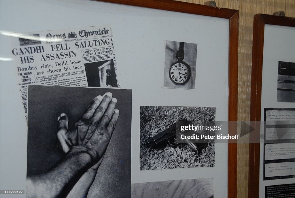Foto-Collage von Gandhi, "Gandhi"-Museum, Mumbai/Bombay, Maharas