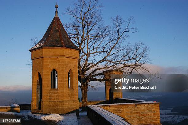 Schnarrwachtbastei, Burg "Hohenzollern" , Bisingen, Baden-Würrtemberg, Deutschland, Europa, Denkmal, Sehenswürdigkeit, touristische Attraktion,...