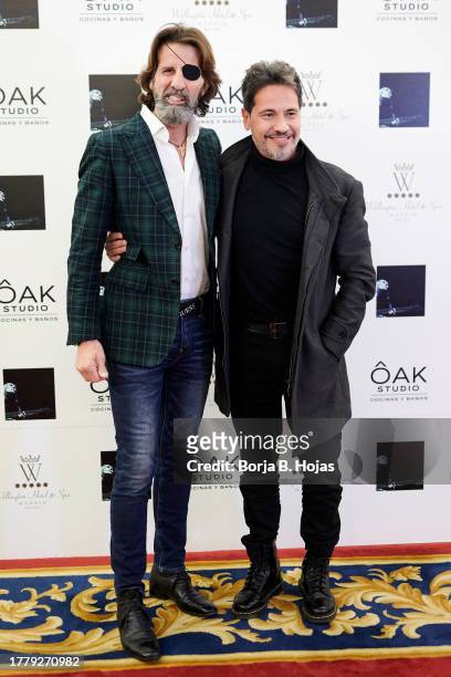 Juan Jose Padilla and David Demaria attend to the photocall before Vicente Amigo present his new Album at Hotel Wellington on November 06, 2023 in...