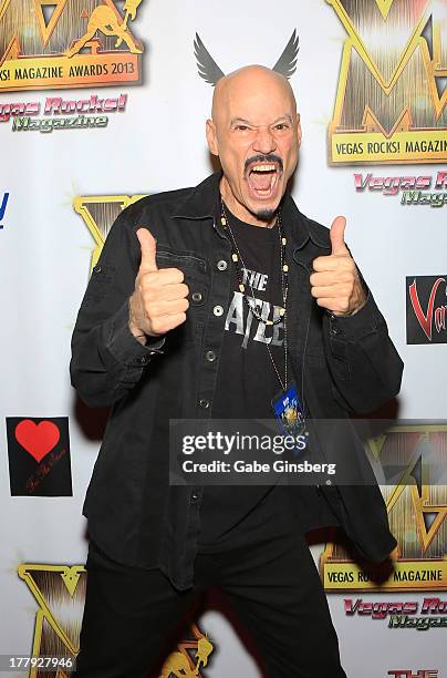 Guitarist Bob Kulick arrives at the 2013 Vegas Rocks! magazine music awards at The Joint inside the Hard Rock Hotel & Casino on August 25, 2013 in...