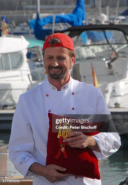 Andreas C. Studer , ZDF-Show "Die Frühlingsshow" , Yachthafen Marina Rubicn, Terrasse "Lanis Grill", Playa Blanca, Insel Lanzarote, Kanarische...