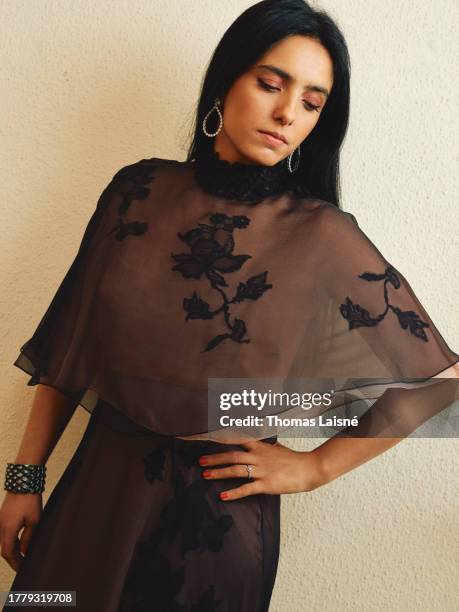 Actress Hafsia Herzi of the film "Le Ravissement" poses for a portrait shoot during the 76th Cannes Film Festival on May 19, 2023 in Cannes, France.