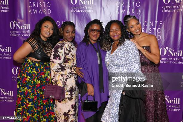 Guest, Stacey Sargent, Lynn Nottage, Tonya Pinkins and Lisa Arrindell attend the Eugene O'Neill Theatre Center Hosts The 22nd Monte Cristo Award...
