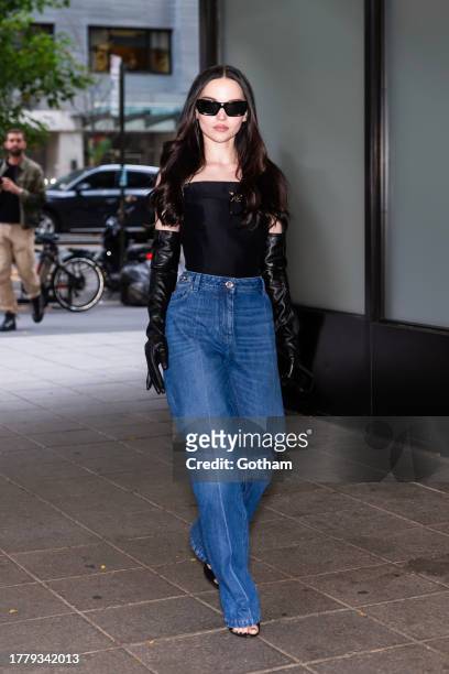 Dove Cameron is seen in Midtown on November 06, 2023 in New York City.