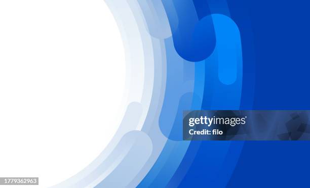 ilustrações de stock, clip art, desenhos animados e ícones de smooth blue abstract curving lines modern background - marca dágua