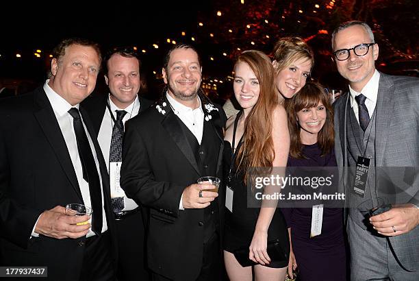 Comedian Jeffrey Ross and Kate Blanch attend The Comedy Central Roast of James Franco after party at Culver Studios on August 25, 2013 in Culver...