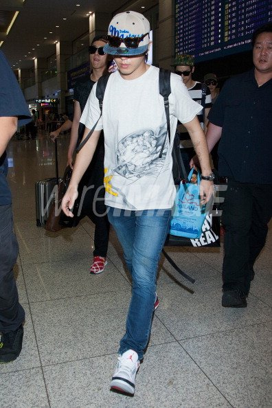 Jung Yong Hwa of South Korean boy band CNBLUE is seen upon arrival at ...