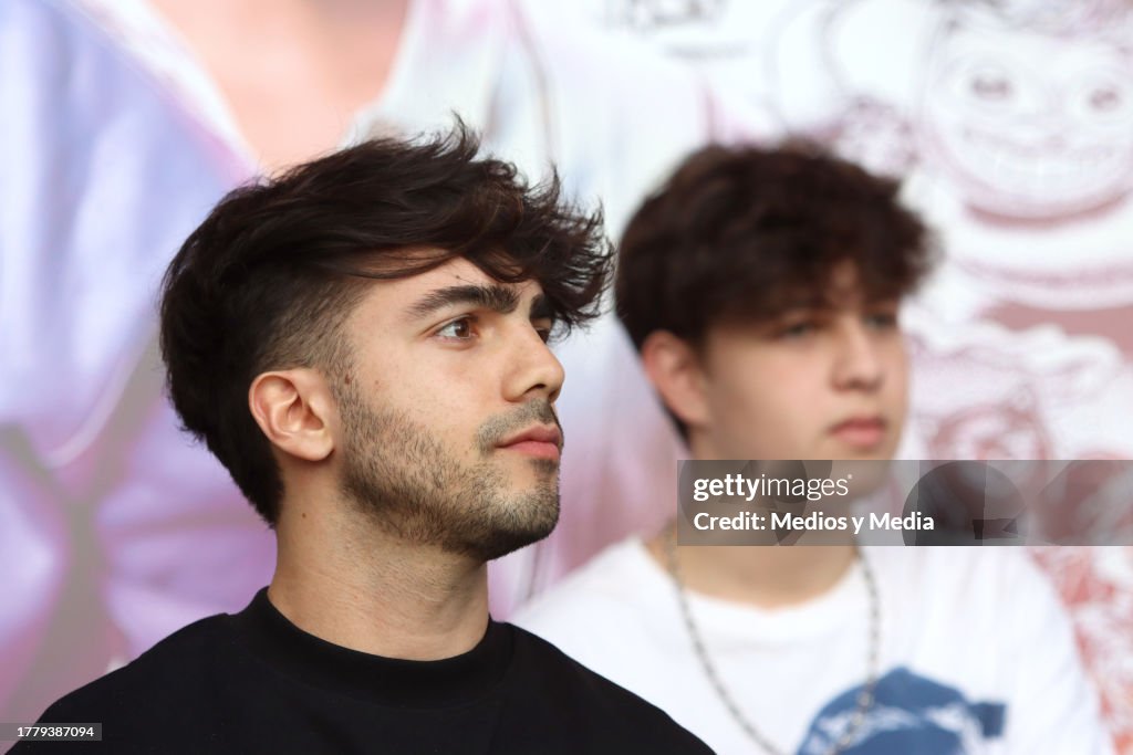 Fede Vigevani during a press conference at Auditorio Nacional Lobby