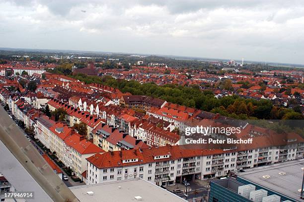 Blick vom R i e s e n r a d auf die Stadt, "Bremer Freimarkt", Bremen, Deutschland, Europa, Volksfest, Jahrmarkt, Kirmis, Reise,