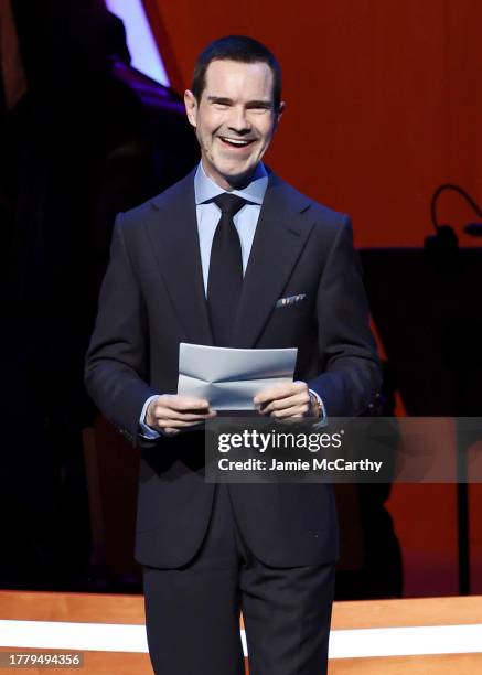 Jimmy Carr performs onstage during the 17th Annual Stand Up For Heroes Benefit presented by Bob Woodruff Foundation and NY Comedy Festival at David...