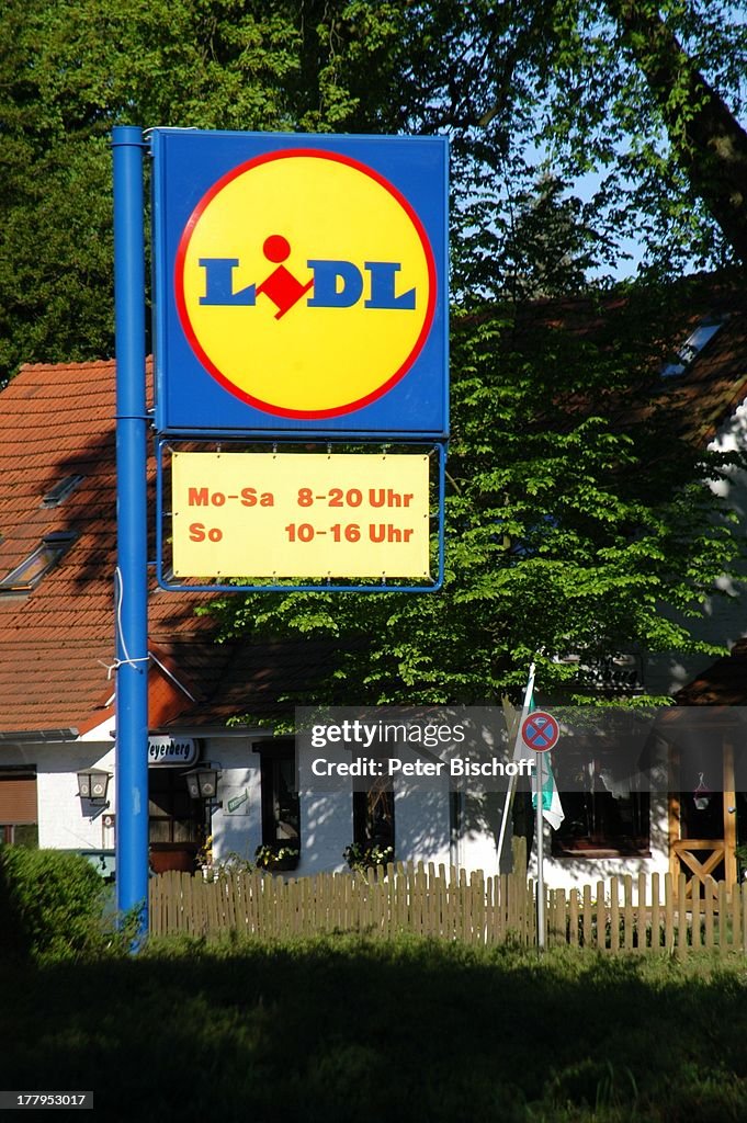 Schild "Lidl", Worpswede (bei B R E M E N), Teufelsmoor, Nieders