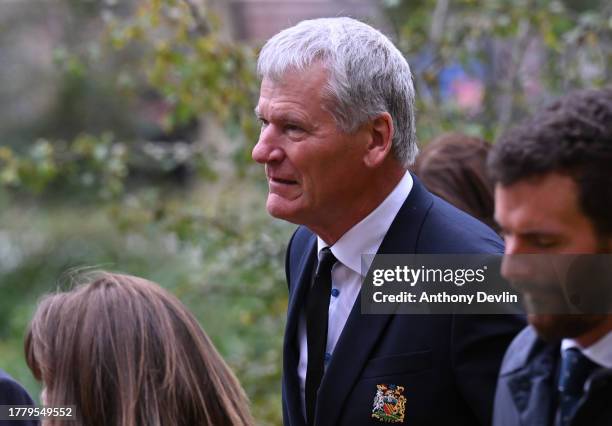 David Gill attends the funeral of Sir Bobby Charlton at Manchester Cathedral on November 13, 2023 in Manchester, England. Sir Robert Charlton, born...