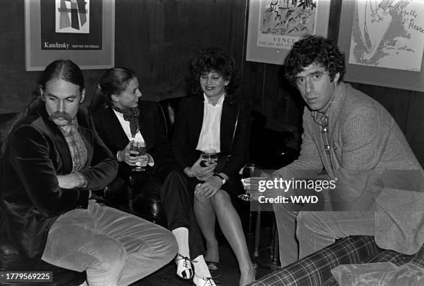 Jennifer Bogart and Elliott Gould attend a party, celebrating the release of Cheryl Tiegs' book "The Way to Natural Beauty," at Robert Evans' home in...