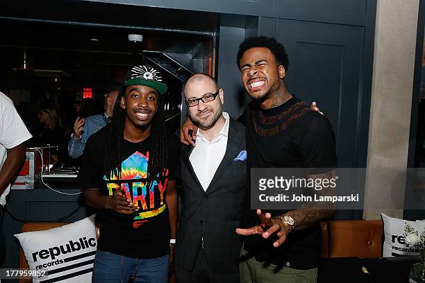 Bill Werde and Sage The Gemini attend Republic Records MTV VMA Viewing & After Party at La Cenita on August 25, 2013 in New York City.