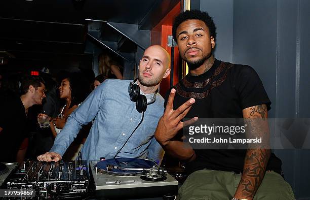 And Sage The Gemini attend Republic Records MTV VMA Viewing & After Party at La Cenita on August 25, 2013 in New York City.