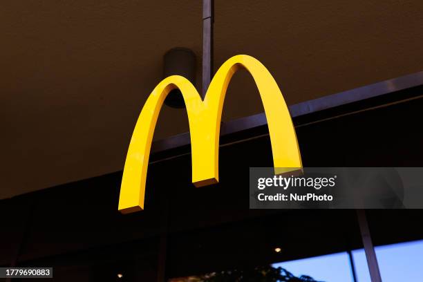 The McDonalds Corporation logo, the American multinational fast food chain and the worlds largest fast food restaurant chain and worlds...