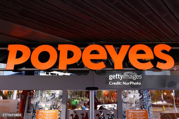 The Popeyes Louisiana Kitchen Inc logo, also known as Popeyes, the American multinational chain of fried chicken fast food restaurants formed in New...