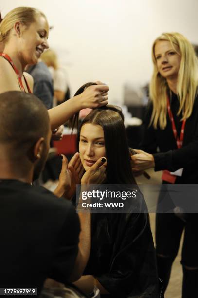 Bella Hadid backstage