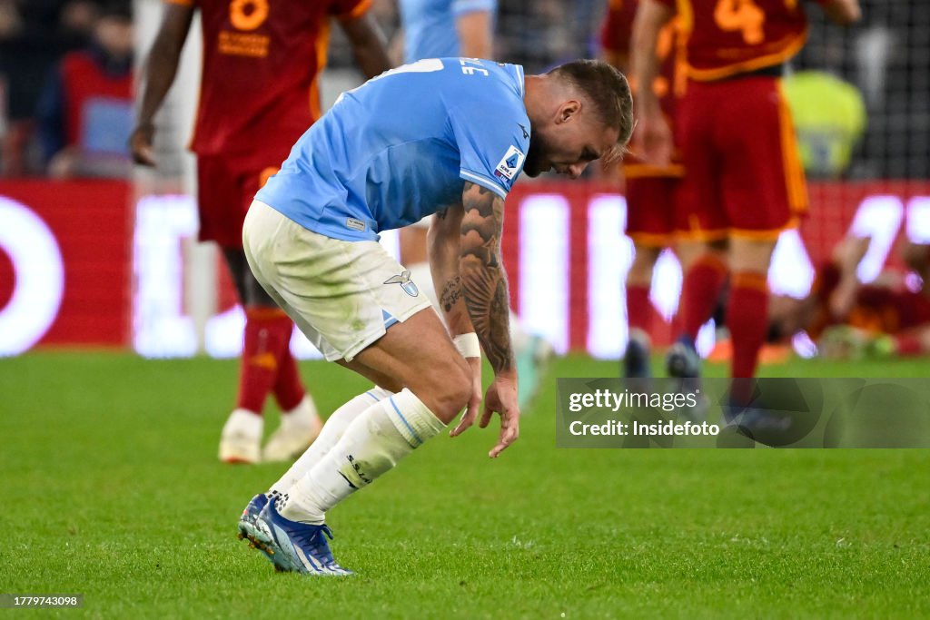 Ciro Immobile of SS Lazio looks exhausted during the Serie A football ...