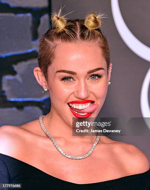 Miley Cyrus attends the 2013 MTV Video Music Awards at the Barclays Center on August 25, 2013 in the Brooklyn borough of New York City.