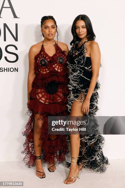 Ayesha Curry and Aurora James attend the 2023 CFDA Awards at American Museum of Natural History on November 06, 2023 in New York City.