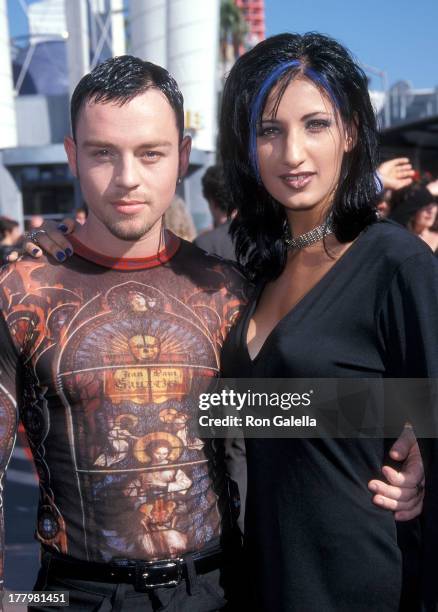 Singer Darren Hayes of Savage Garden and wife Colby Taylor attend the 15th Annual MTV Video Music Awards on September 10, 1998 at Universal Studios...