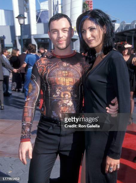 Singer Darren Hayes of Savage Garden and wife Colby Taylor attend the 15th Annual MTV Video Music Awards on September 10, 1998 at Universal Studios...