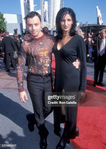 Singer Darren Hayes of Savage Garden and wife Colby Taylor attend the 15th Annual MTV Video Music Awards on September 10, 1998 at Universal Studios...