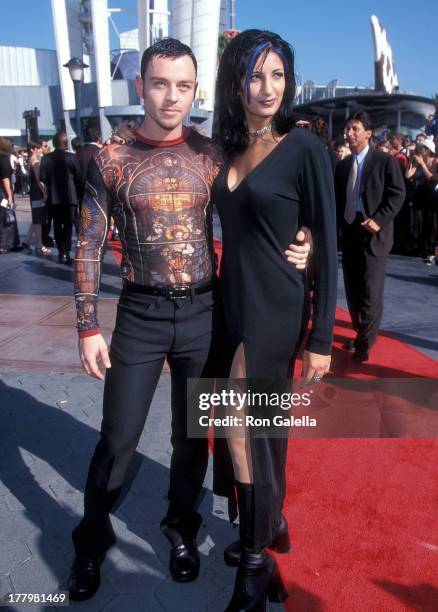 Singer Darren Hayes of Savage Garden and wife Colby Taylor attend the 15th Annual MTV Video Music Awards on September 10, 1998 at Universal Studios...