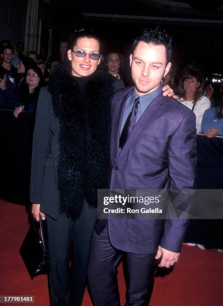 Singer Darren Hayes of Savage Garden and wife Colby Taylor attend the Ninth Annual Billboard Music Awards Pre-Party on December 6, 1998 at Studio 54,...