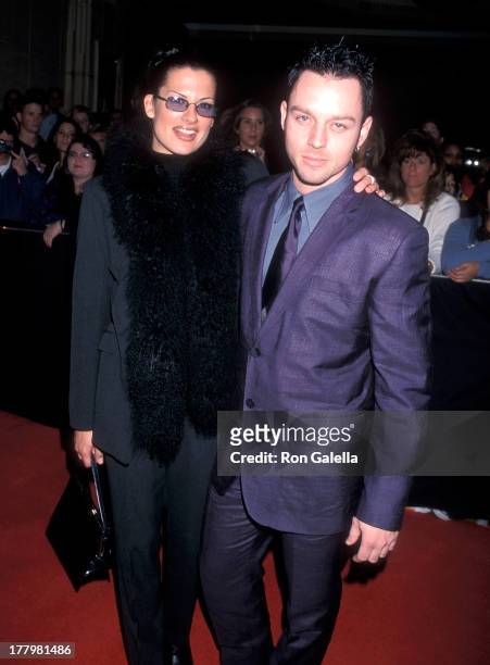 Singer Darren Hayes of Savage Garden and wife Colby Taylor attend the Ninth Annual Billboard Music Awards Pre-Party on December 6, 1998 at Studio 54,...