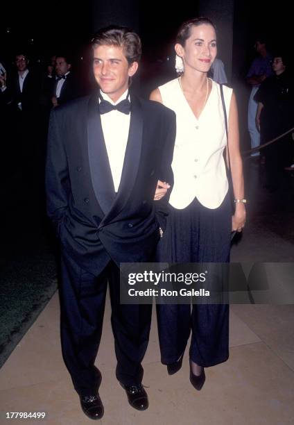 Actor Charlie Schlatter and girlfriend Colleen Gunderson attend the First Annual Comedy Hall of Fame Induction Ceremoy on August 29, 1993 at the...