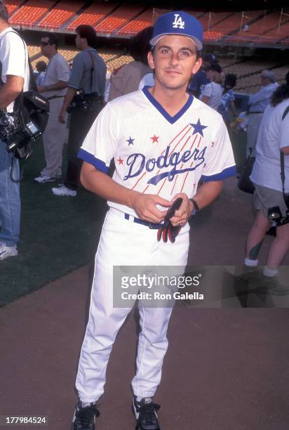 Actor Charlie Schlatter attends the 38th Annual "Hollywood Stars Night" Celebrity Baseball Game on August 17, 1996 at Dodger Stadium in Los Angeles,...