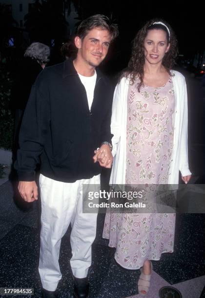 Actor Charlie Schlatter and wife Colleen Gunderson Schlatter attend "Master Class" Opening Night Performance on January 23, 1997 at the UCLA James A....