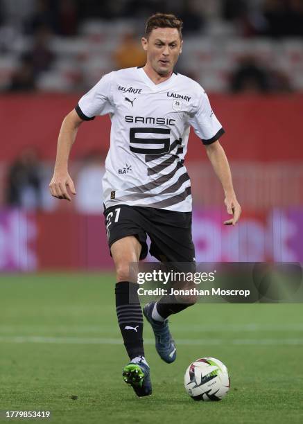 Nemanja Matic of Stade Rennais FC during the Ligue 1 Uber Eats match between OGC Nice and Stade Rennais FC at Allianz Riviera on November 05, 2023 in...