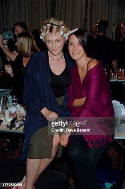 English fashion models Sophie Dahl and Sophie Anderton attend an AIDS charity fashion show at the Hilton Hotel in London, September 21st 1998.