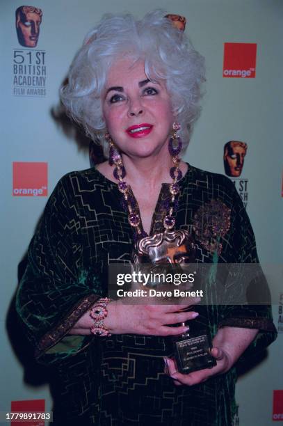 British actress Elizabeth Taylor attends the 51st British Academy Film Awards at the Business Design Centre, Islington, London, 11th April 1999.