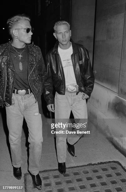 Matt Goss and Luke Goss of the English band 'Bros' in London, June 1989