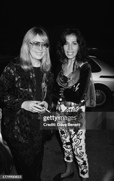 Cynthia Lennon and Olivia Harrison in London, 1989.