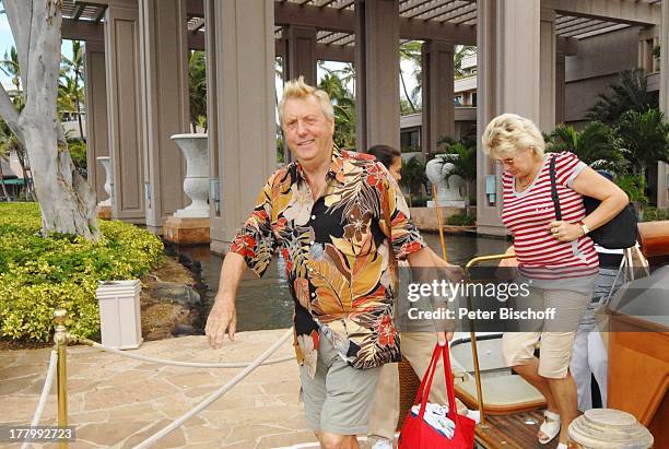 Karl Moik, Frau Unterhuber, Ausflug, Hotel-Anlage "Hilton Waikoloa Village", Kona, Hawaii, USA, Amerika, Hoteleigenes Boot, Bootsfahrt, Wasser,...