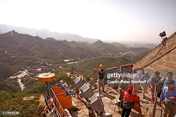 Einheimische Touristen-Fotografen, "Chinesische Mauer" , Nahe Beijing, Peking, Hauptstadt von China, Asien, Reise, UNESCO Welt-Kultur-Erbe,...