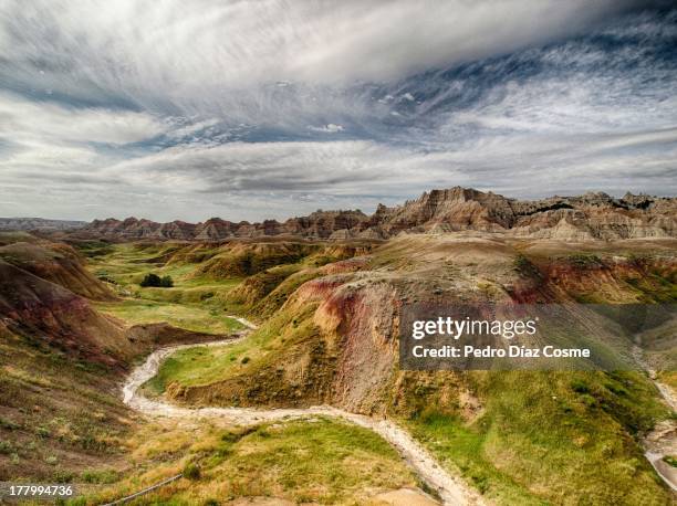 unreal place, but it does exist - badlands national park stock pictures, royalty-free photos & images