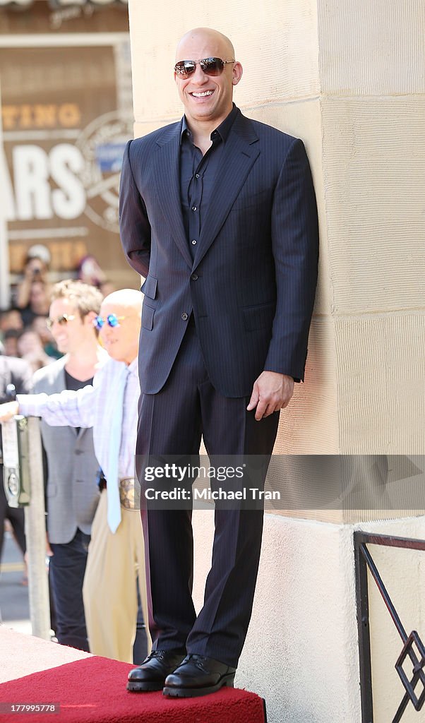 Vin Diesel Honored On The Hollywood Walk Of Fame