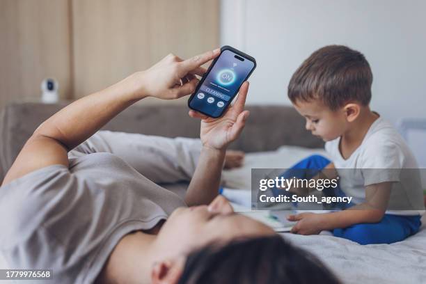 Using Home Phone 10,052 Smart Home App Stock Photos, High-Res Pictures, and Images ...