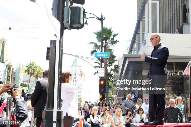 Vin Diesel attends the ceremony honoring him with a star on The Hollywood Walk of Fame held on August 26, 2013 in Hollywood, California.