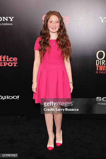 Actress Emma Kenney attends the New York premiere of "One Direction: This Is Us" at the Ziegfeld Theater on August 26, 2013 in New York City.